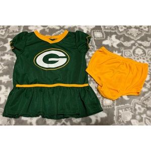 Babygirl Green Bay Packers Jersey Outfit